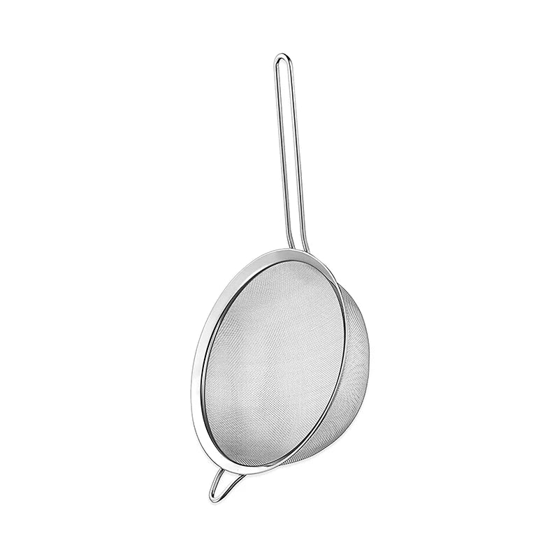 Stainless Steel Fine Mesh Flour Sifter – Baking Strainer with Handle for Sifting Flour & Dry Ingredients - Willow & Wisk