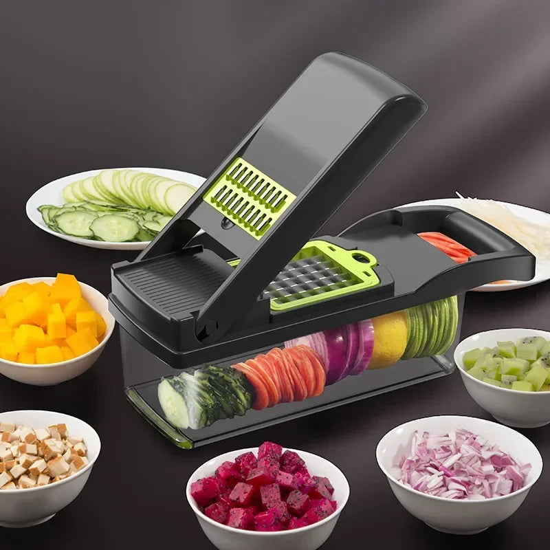 16-in-1 Multifunctional Vegetable Chopper & Slicer – Speed Up Your Kitchen Prep with Ease - Willow & Wisk