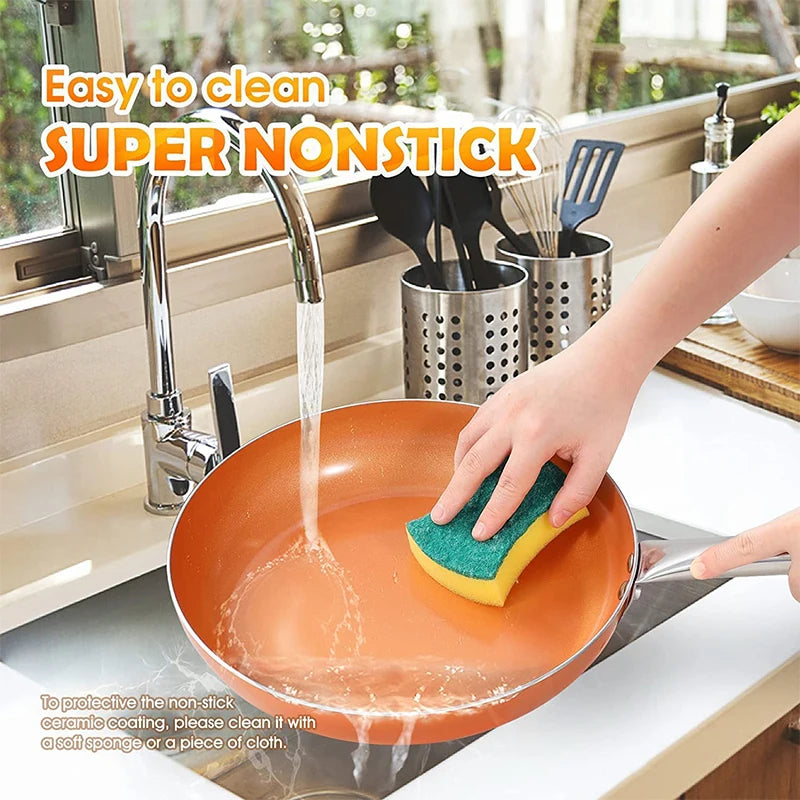 Nonstick Frying Pan with Ceramic Titanium Coating - Willow & Wisk