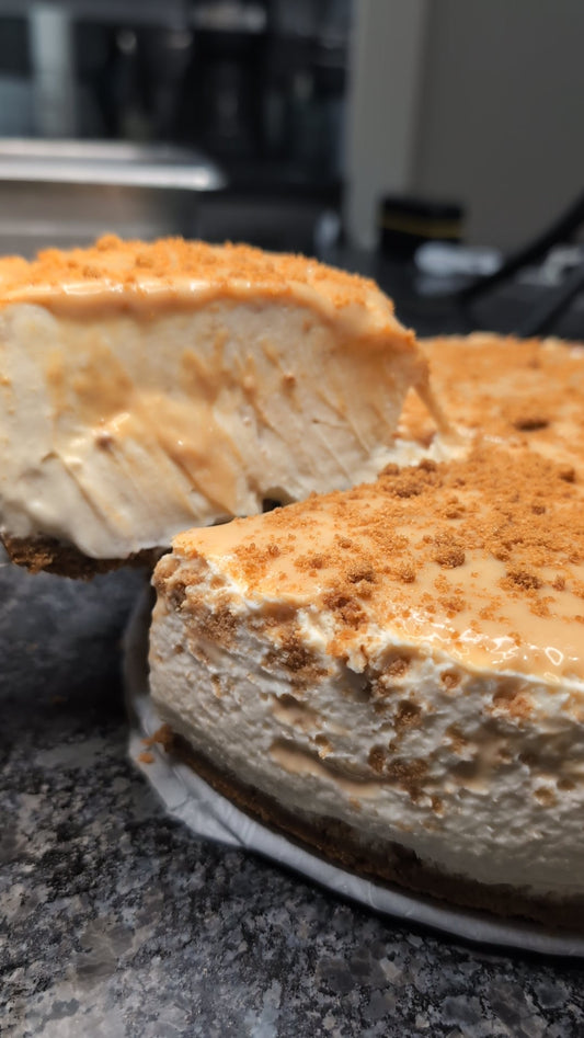 Salted Dulce de Leche No-Bake Cheesecake with Biscoff Crust - The Only Cheesecake Recipe You Need