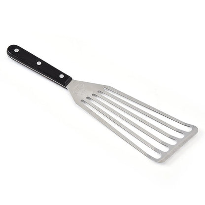 Stainless Steel Fish Spatula and Slotted Turner – Kitchen Tool with Wooden Handle for Cooking and Frying - Willow & Wisk