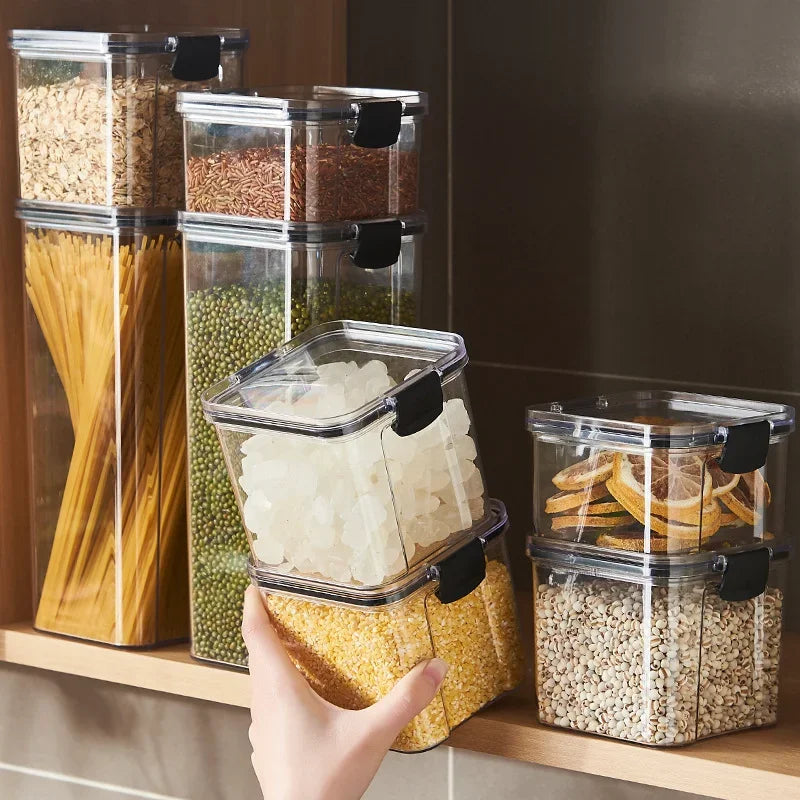 Food Storage Kitchen Containers Plastic Box Jars for Bulk Cereals Kitchen Organizers for Pantry Organizer Jars With Lid Home Set - Willow & Wisk