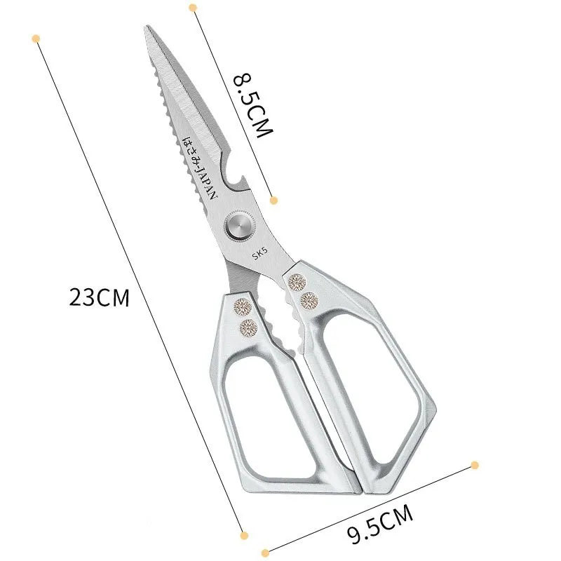 Heavy-Duty Kitchen Scissors – Stainless Steel Multi-Purpose Shears for Meat, Bones, and More - Willow & Wisk