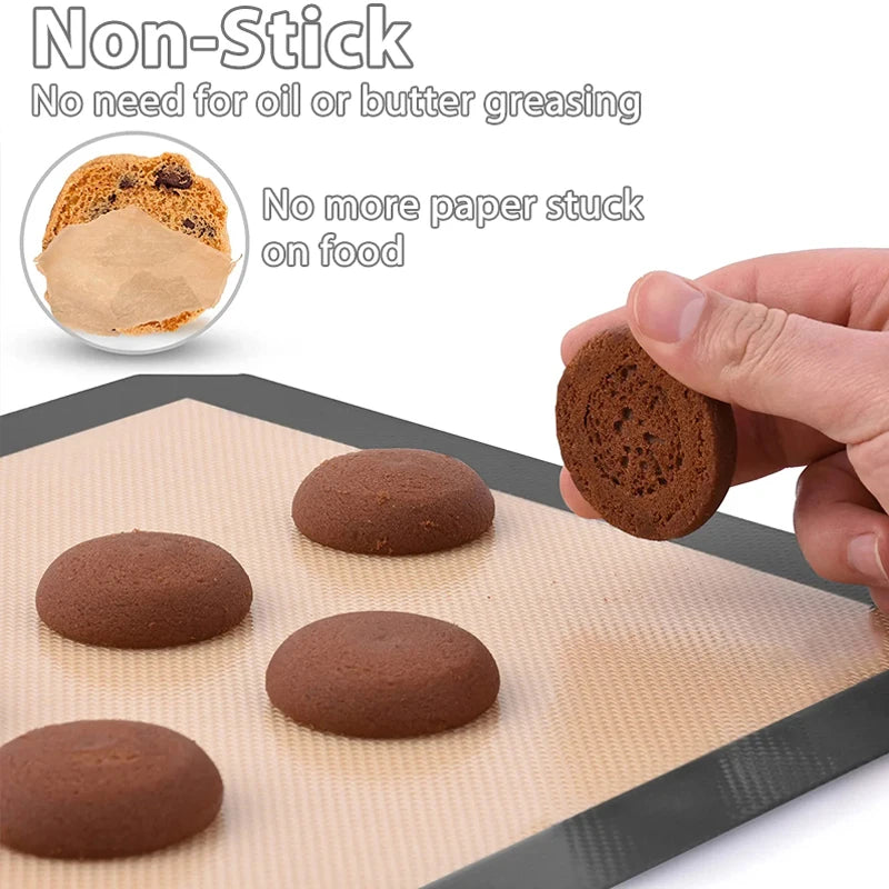 Non-Stick Reusable Silicone Baking Mats – Heat-Resistant Bakeware for Cookies, Macarons & Bread - Willow & Wisk