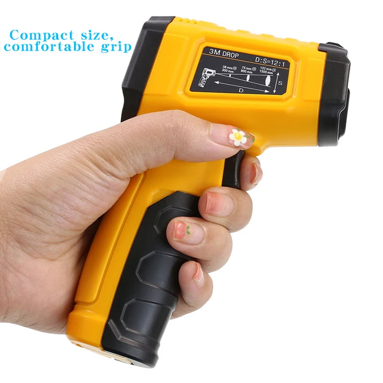 Handheld Infrared Thermometer – High-Precision Non-Contact Temperature Gauge for Industrial and Kitchen Use - Willow & Wisk