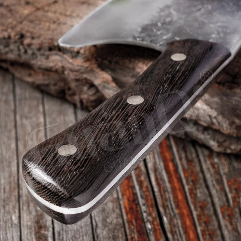 Handmade Forged High-Carbon Chef Knife – Traditional Butcher Cleaver & Bone Chopper - Willow & Wisk