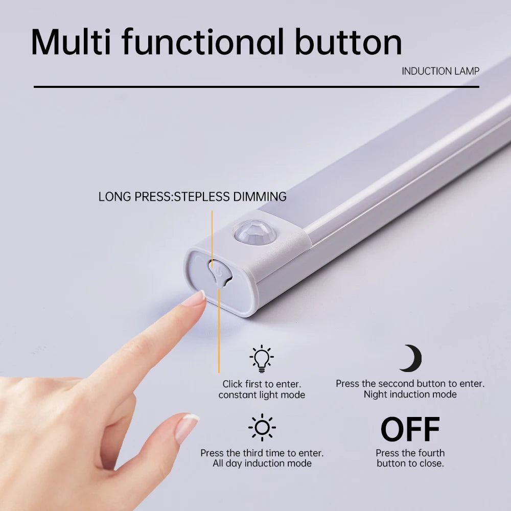 Rechargeable LED Motion Sensor Cabinet Light – Wireless Under-Cabinet Kitchen Lighting Solution - Willow & Wisk