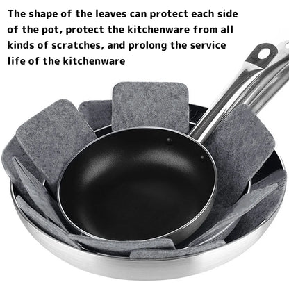 12-Piece Non-Woven Pot and Pan Protectors – 3 Sizes for Safe Cookware Storage - Willow & Wisk