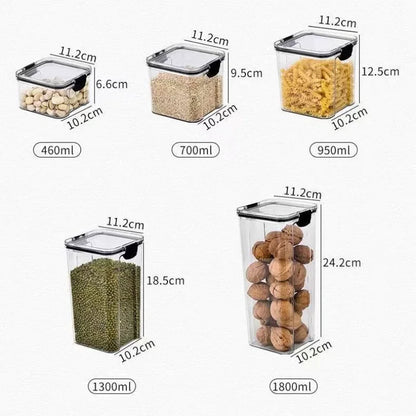 Food Storage Kitchen Containers Plastic Box Jars for Bulk Cereals Kitchen Organizers for Pantry Organizer Jars With Lid Home Set - Willow & Wisk