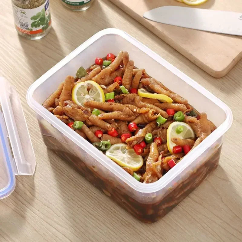 Airtight Rectangular Food Storage Container with Lid – Microwave & Freezer Safe - Willow & Wisk