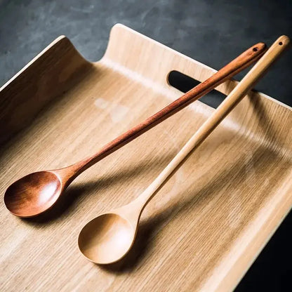 Premium Long Handle Wooden Cooking & Stirring Spoon – Timeless Kitchen Essential - Willow & Wisk