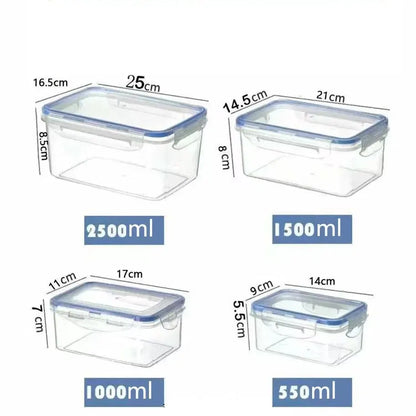 Airtight Rectangular Food Storage Container with Lid – Microwave & Freezer Safe - Willow & Wisk