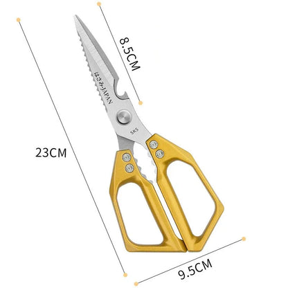 Heavy-Duty Kitchen Scissors – Stainless Steel Multi-Purpose Shears for Meat, Bones, and More - Willow & Wisk