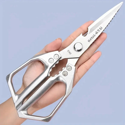 Heavy-Duty Kitchen Scissors – Stainless Steel Multi-Purpose Shears for Meat, Bones, and More - Willow & Wisk