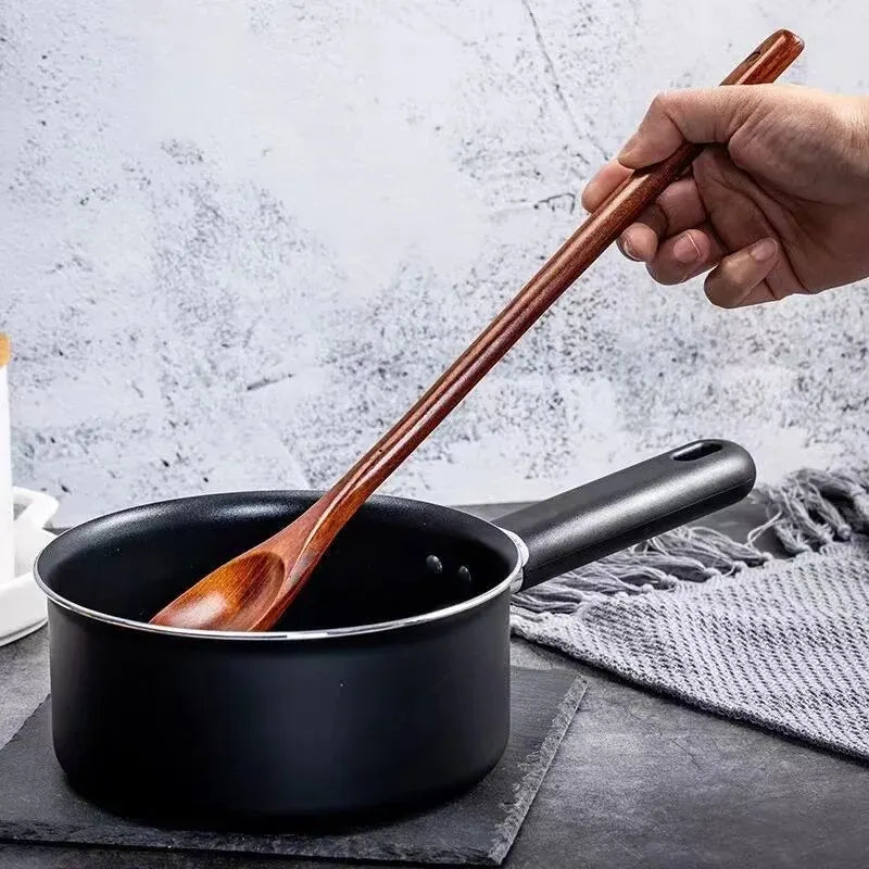 Premium Long Handle Wooden Cooking & Stirring Spoon – Timeless Kitchen Essential - Willow & Wisk