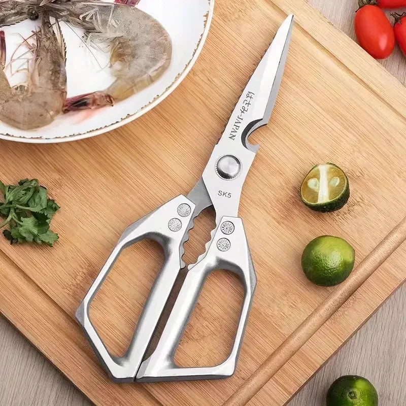 Heavy-Duty Kitchen Scissors – Stainless Steel Multi-Purpose Shears for Meat, Bones, and More - Willow & Wisk