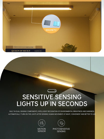 Rechargeable LED Motion Sensor Cabinet Light – Wireless Under-Cabinet Kitchen Lighting Solution - Willow & Wisk