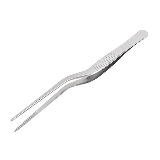 Precision Stainless Steel Food Tweezers - Professional Kitchen Tool for Plating and Cooking - Willow & Wisk