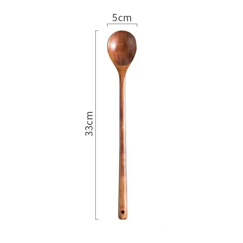 Premium Long Handle Wooden Cooking & Stirring Spoon – Timeless Kitchen Essential - Willow & Wisk