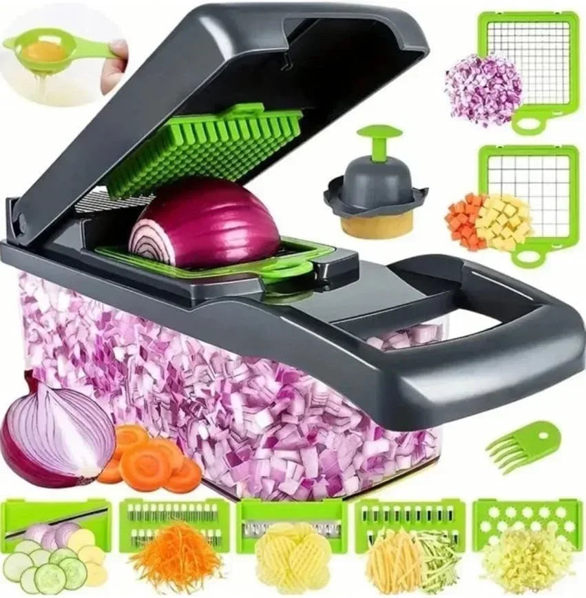 16-in-1 Multifunctional Vegetable Chopper & Slicer – Speed Up Your Kitchen Prep with Ease - Willow & Wisk